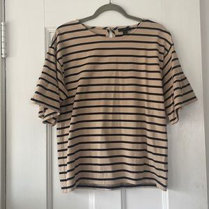 J.Crew Striped Bell Sleeve Top